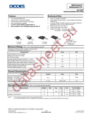 SBR30A40CT datasheet  